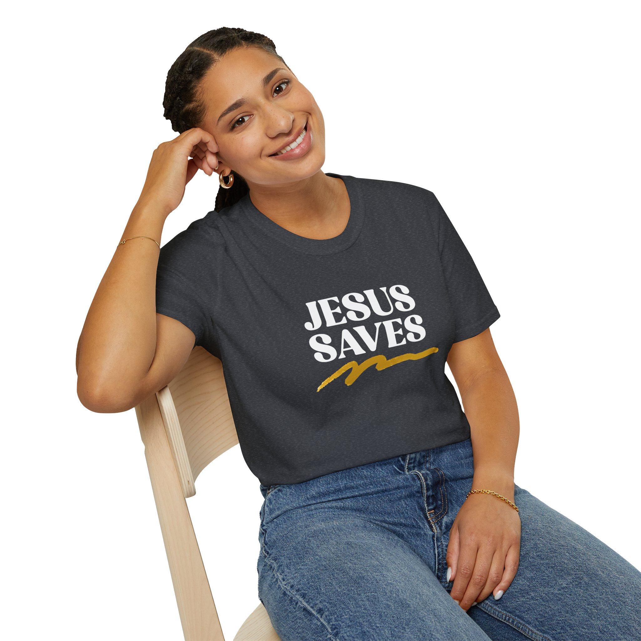 Jesus Saves Unisex T-Shirt - Image 10