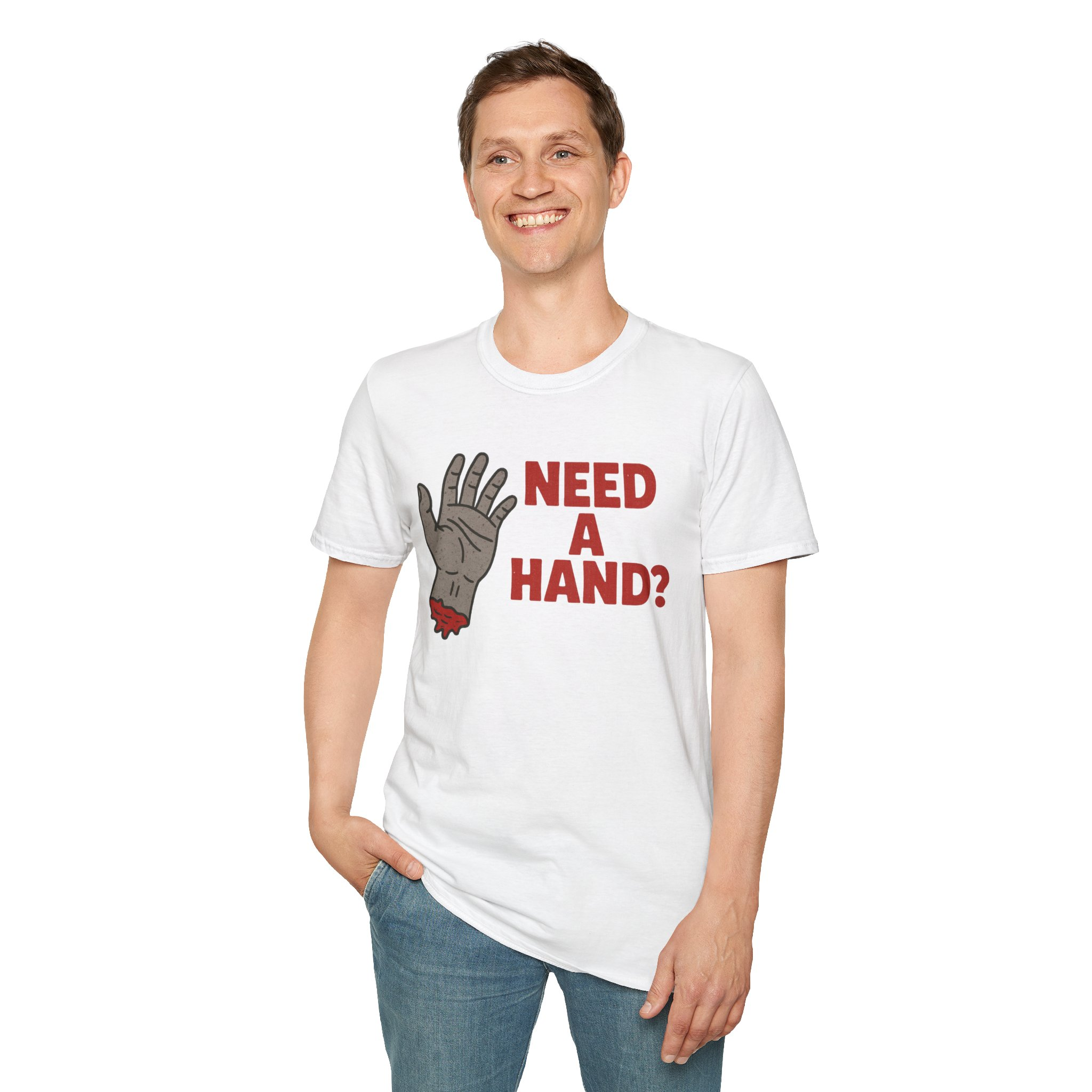 Need a Hand? Unisex Softstyle T-Shirt - Image 4