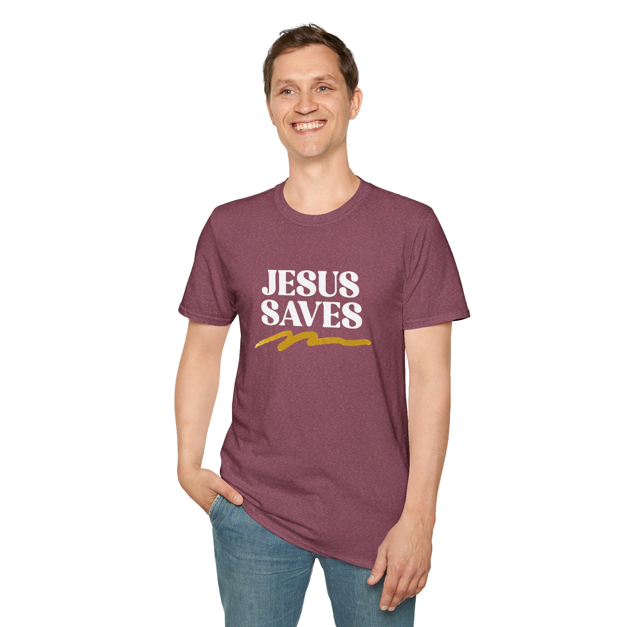Jesus Saves Unisex T-Shirt - Image 14