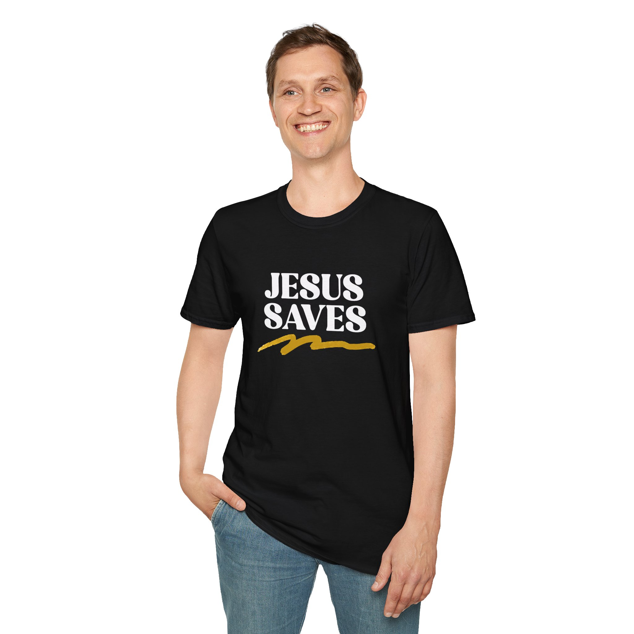 Jesus Saves Unisex T-Shirt - Image 2