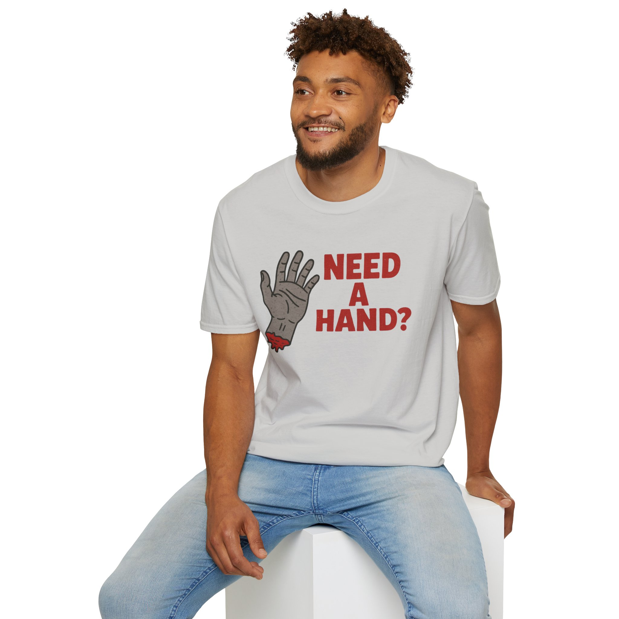 Need a Hand? Unisex Softstyle T-Shirt - Image 2
