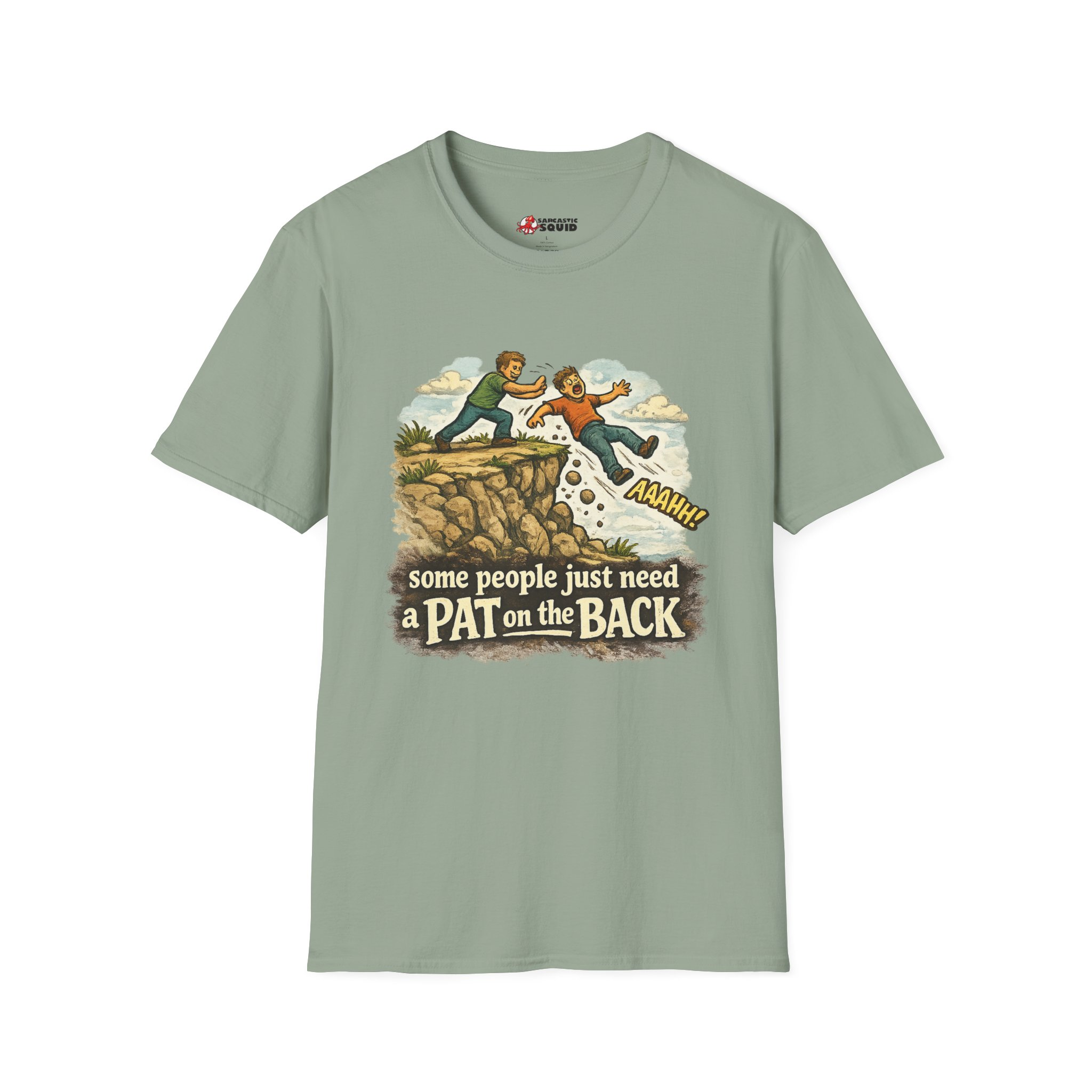 Pat on the Back T-Shirt — Vintage Funny "Some People Just Need a Pat on the Back" Graphic Tee - Image 6