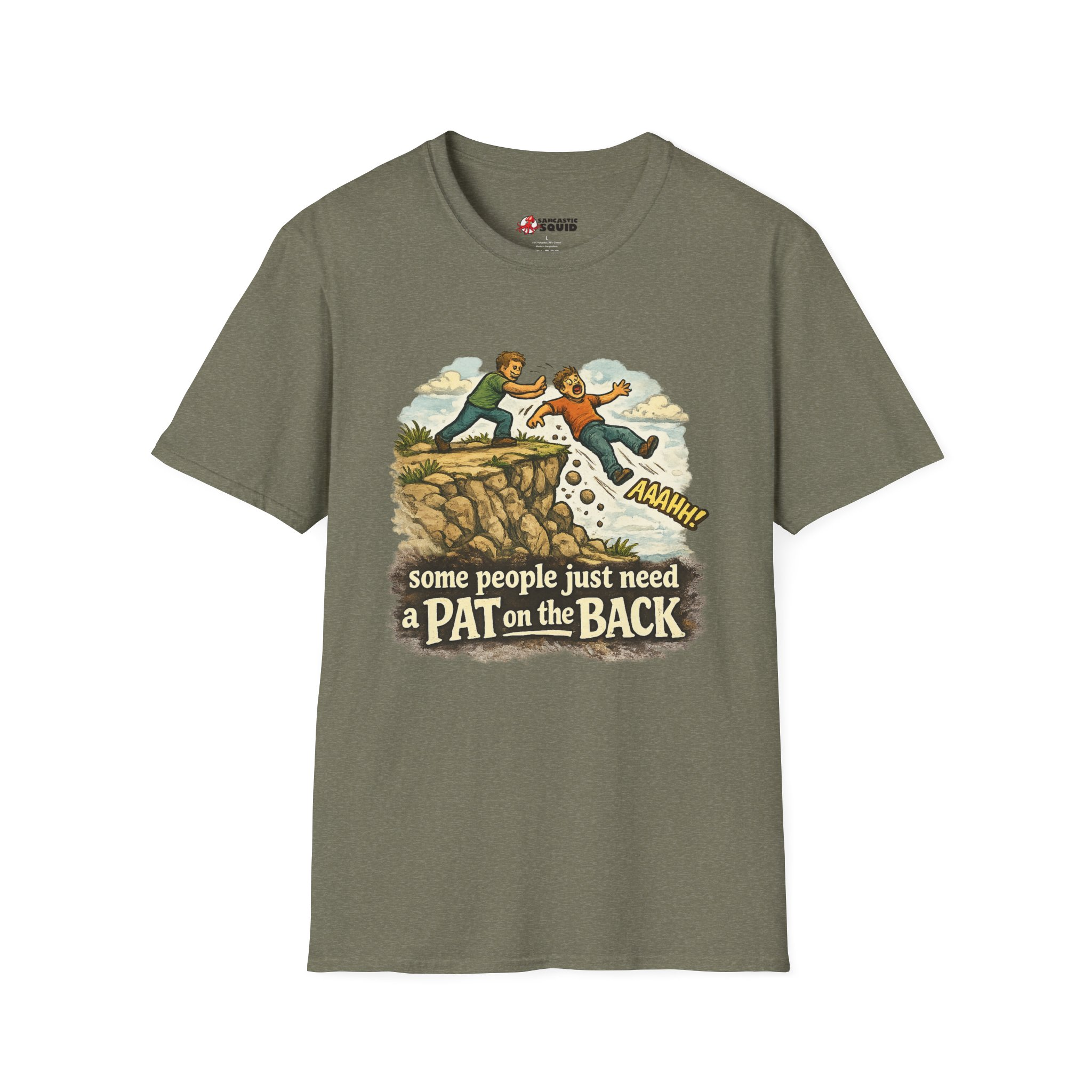 Pat on the Back T-Shirt — Vintage Funny "Some People Just Need a Pat on the Back" Graphic Tee - Image 5