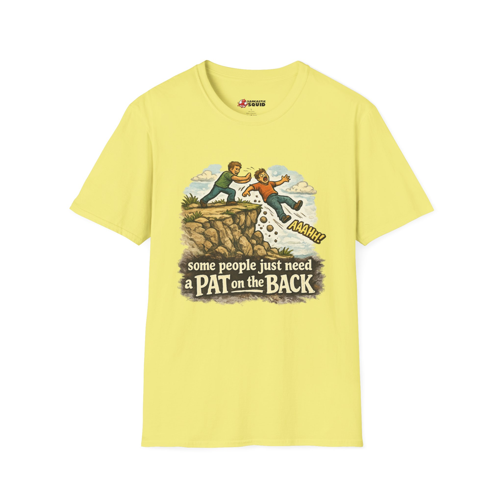 Pat on the Back T-Shirt — Vintage Funny "Some People Just Need a Pat on the Back" Graphic Tee - Image 4