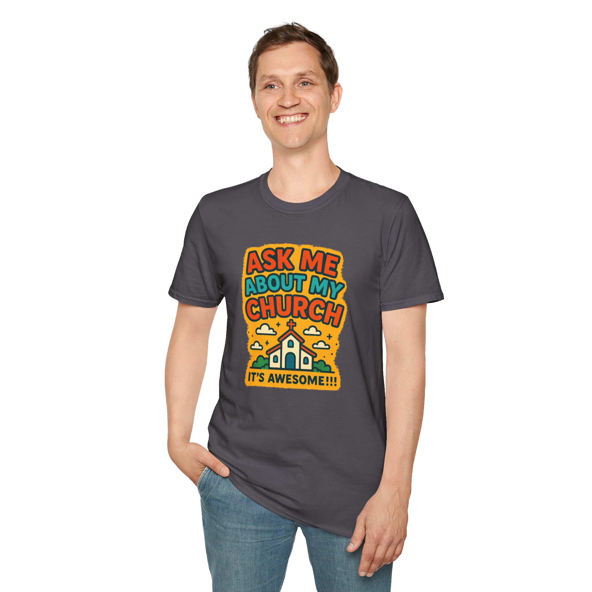 Ask Me About My Church T-Shirt - Image 16