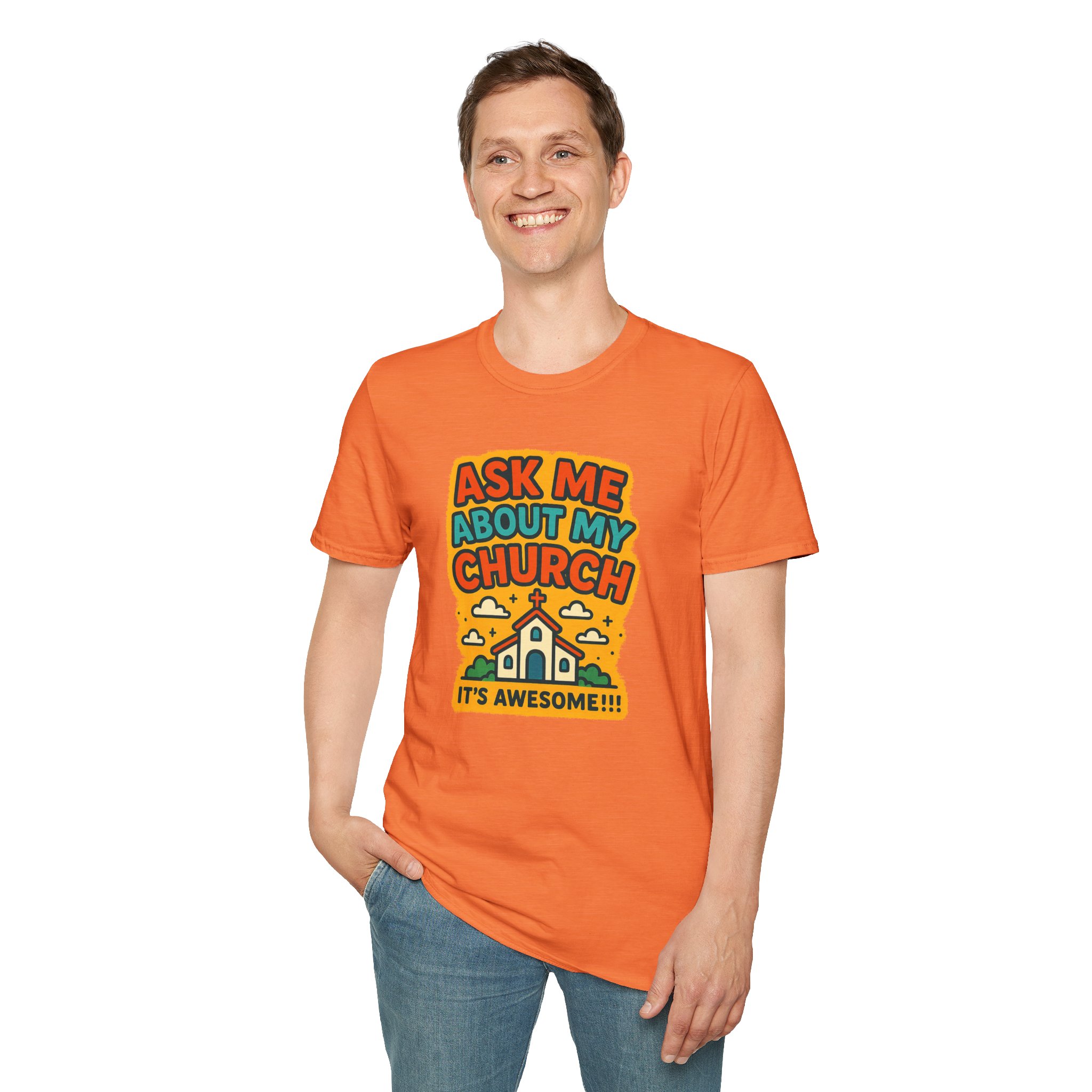 Ask Me About My Church T-Shirt - Image 4