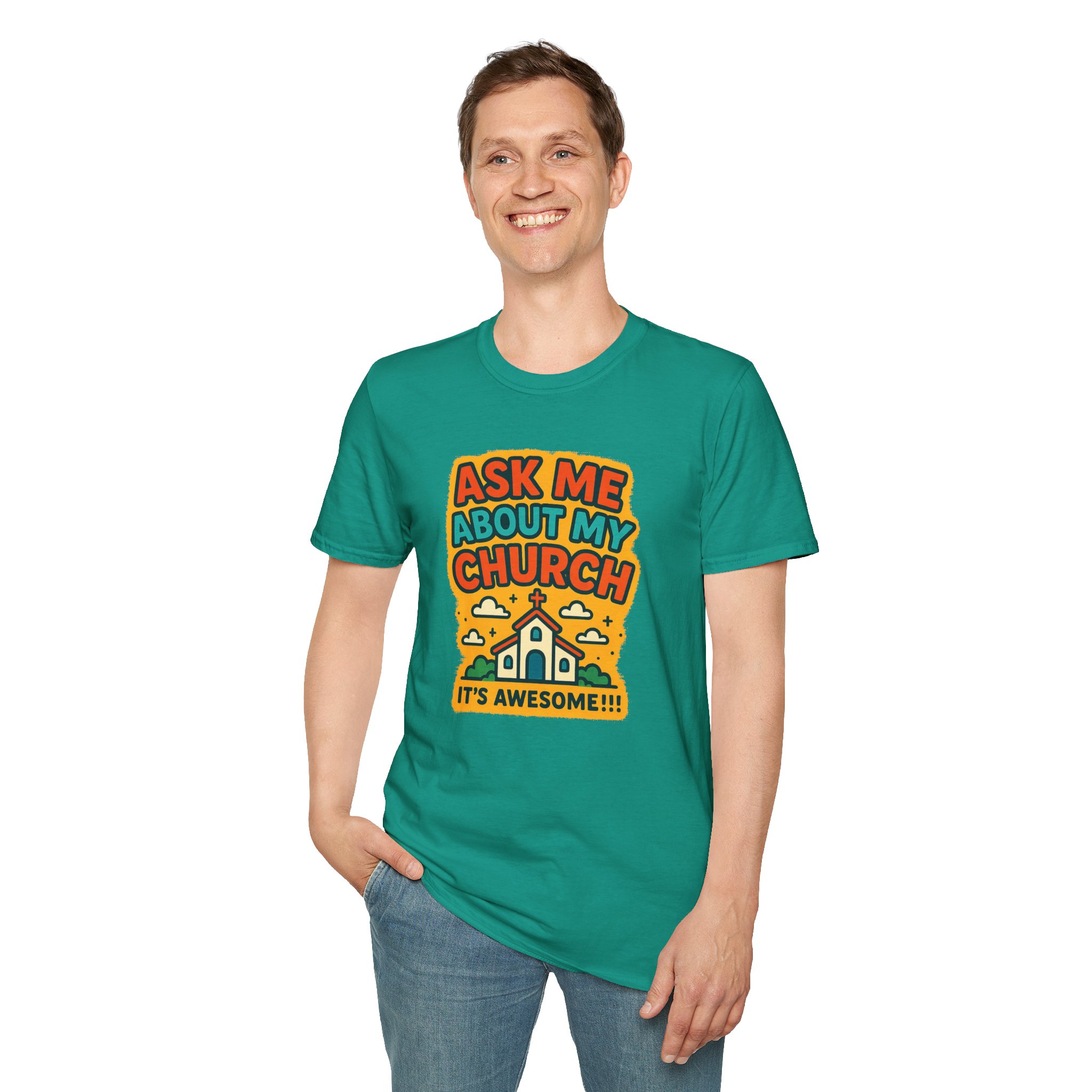 Ask Me About My Church T-Shirt - Image 14